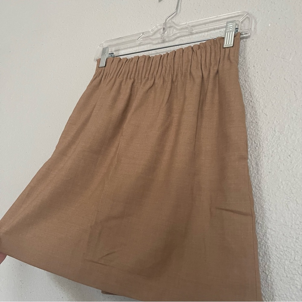 Paperbag Elastic High Waisted Mini Skirt - Picture 2 of 6